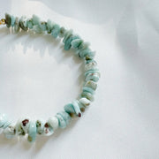 Larimar Beaded Gold Filled Bracelet