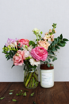 Locally Grown Florist's Choice Small + Candle Bundle