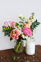 Locally Grown Florist's Choice Small + Candle Bundle