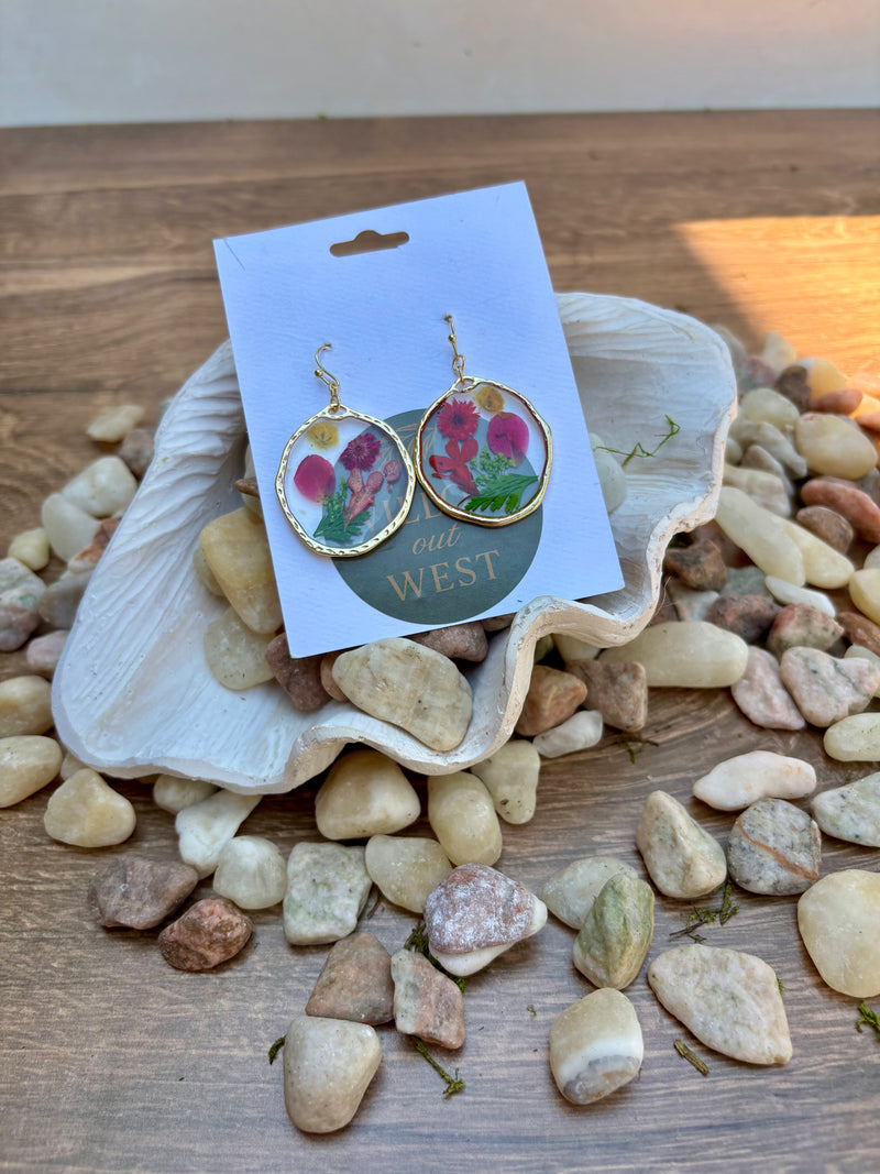 Dried Pressed Flower Bouquet Earrings