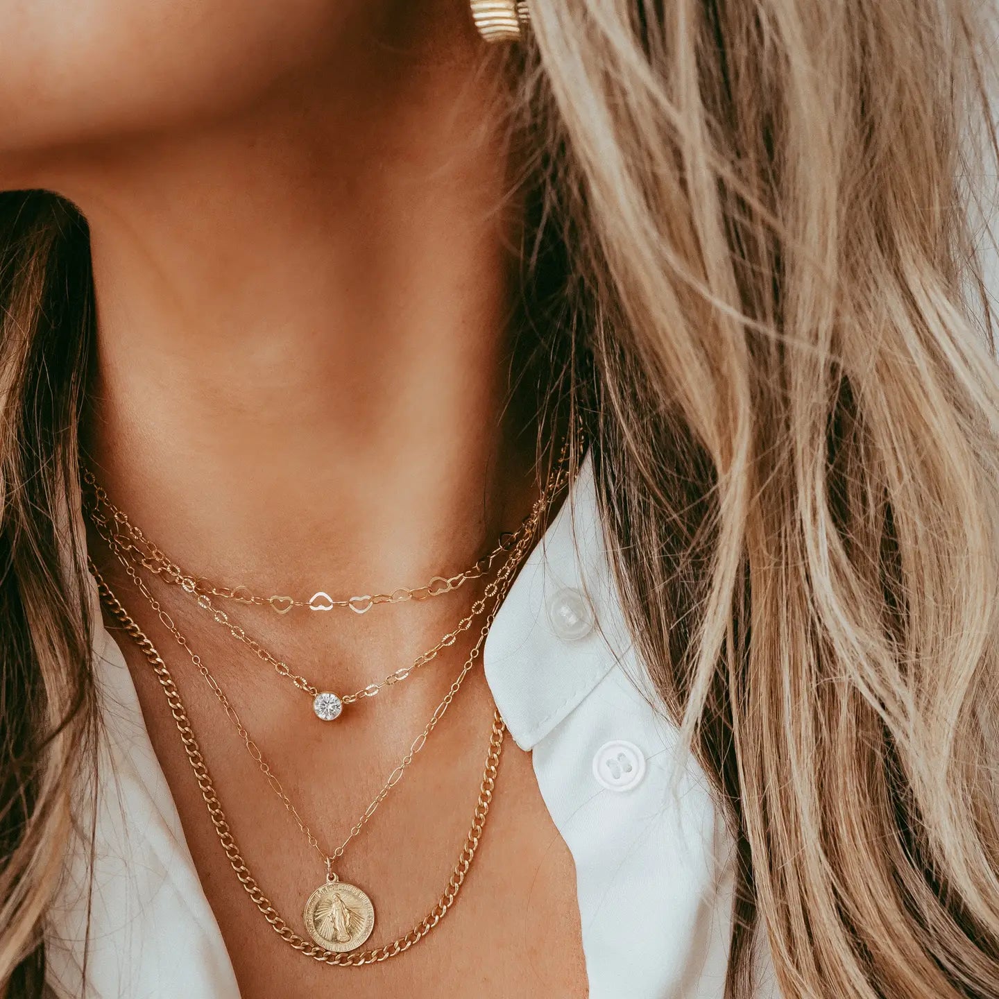Wilder Solitaire Cz Necklace Gold Filled
