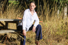 Embroidered Animal Stripe Button Up Shirt