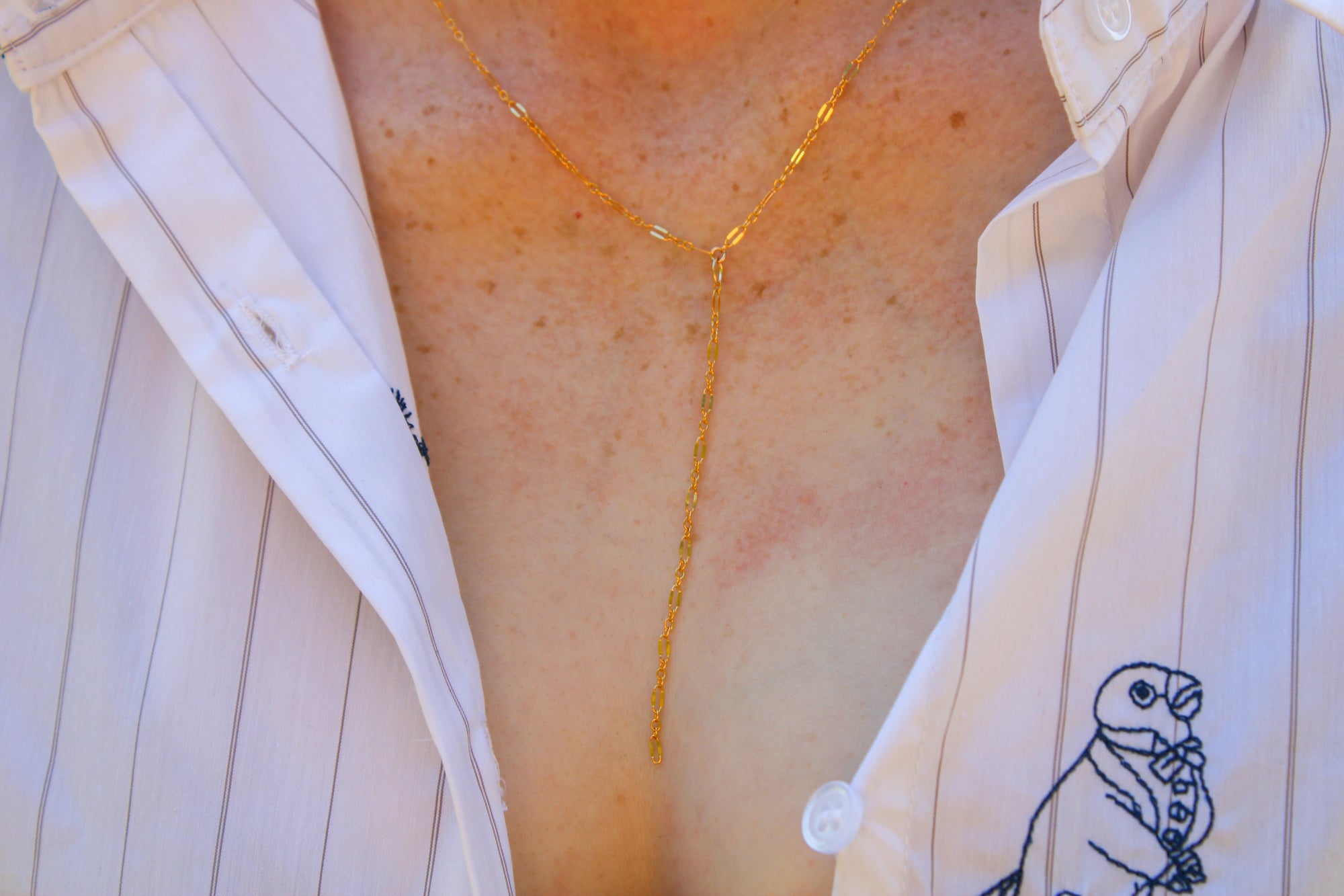 Prairie Sky Sequin Chain Gold Filled Necklace