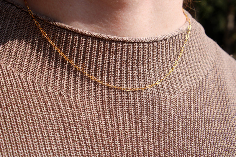 Starlight Sequin Layering Gold Filled Necklace