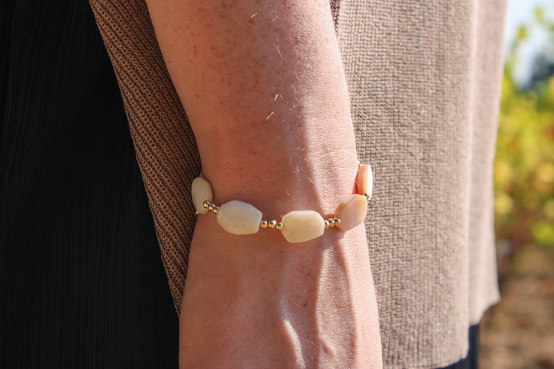 Stillwater Mother Of Pearl Gold Filled Bracelet