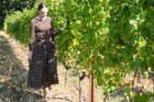 Chestnut Plaid Midi Dress