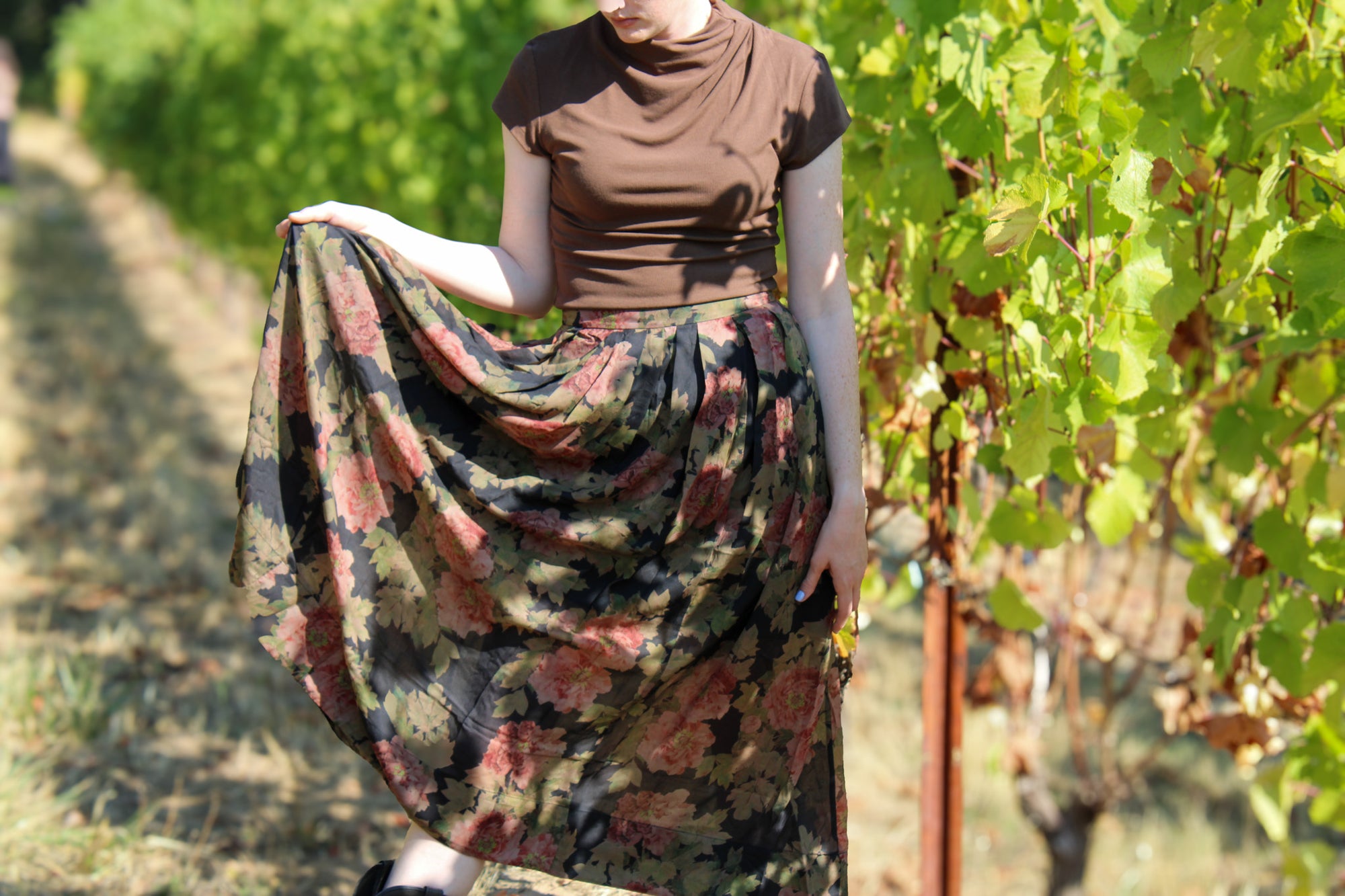 Wildflower Pleated Midi Skirt