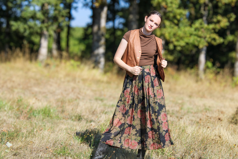 Wildflower Pleated Midi Skirt