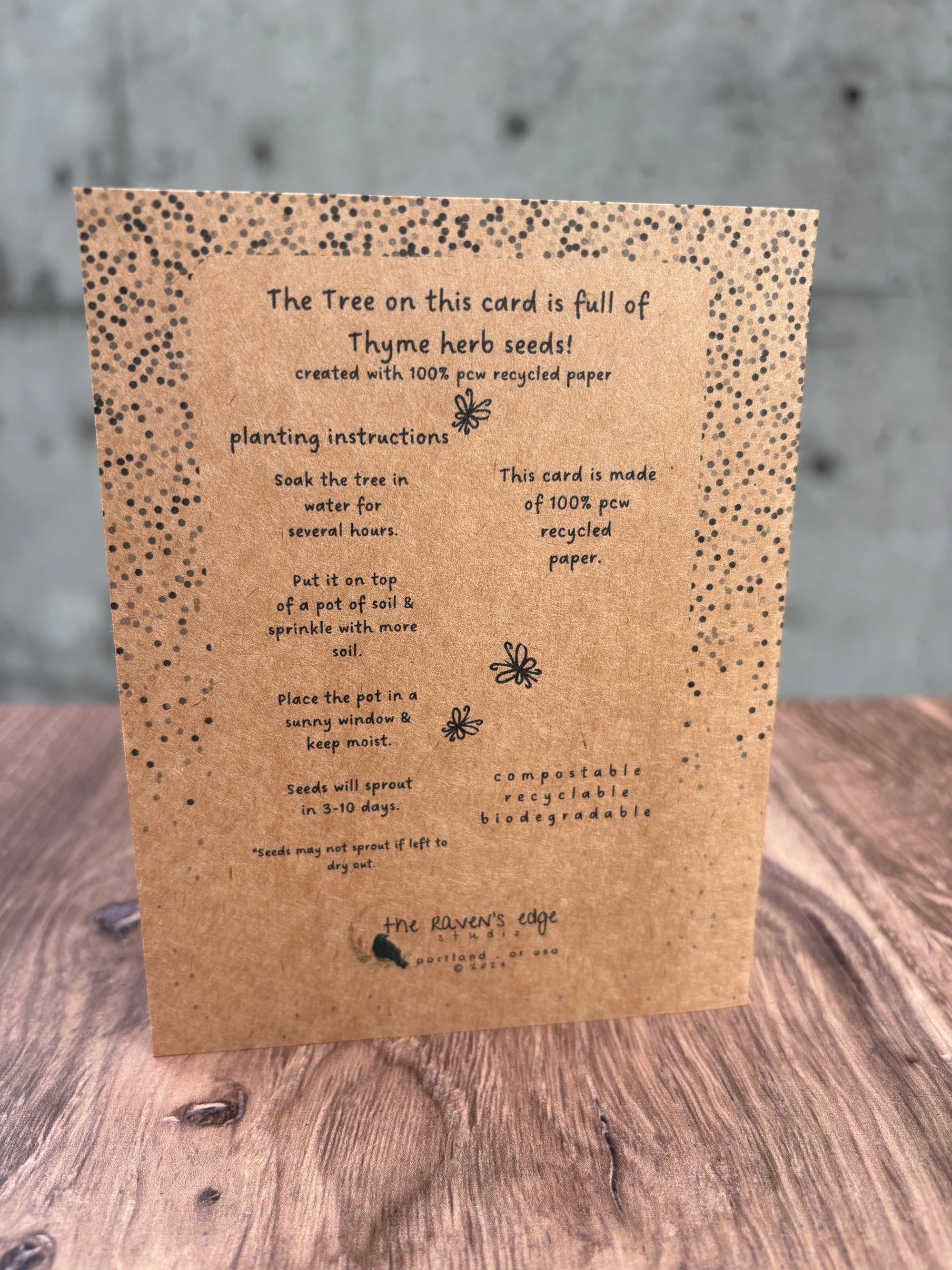 It's Christmas Thyme! Plantable Seed Card