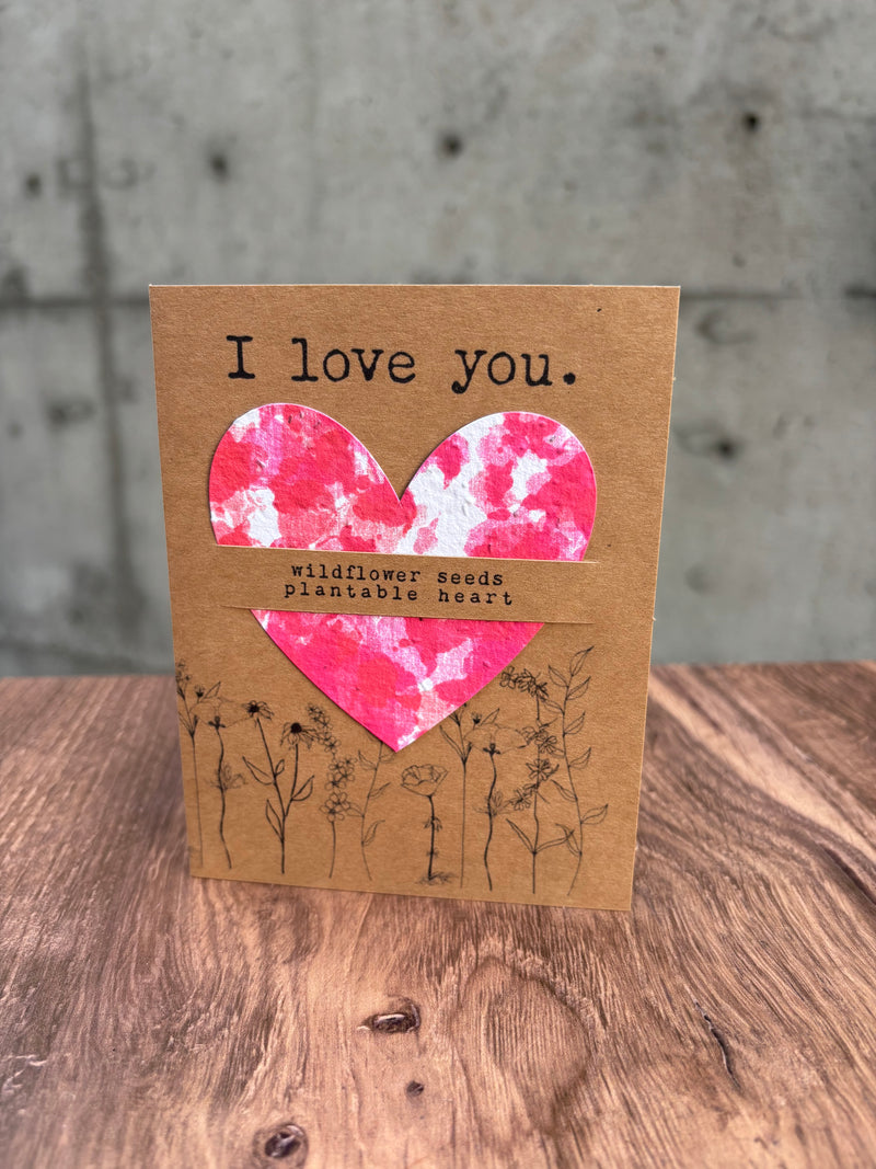 I Love You Plantable Seed Card