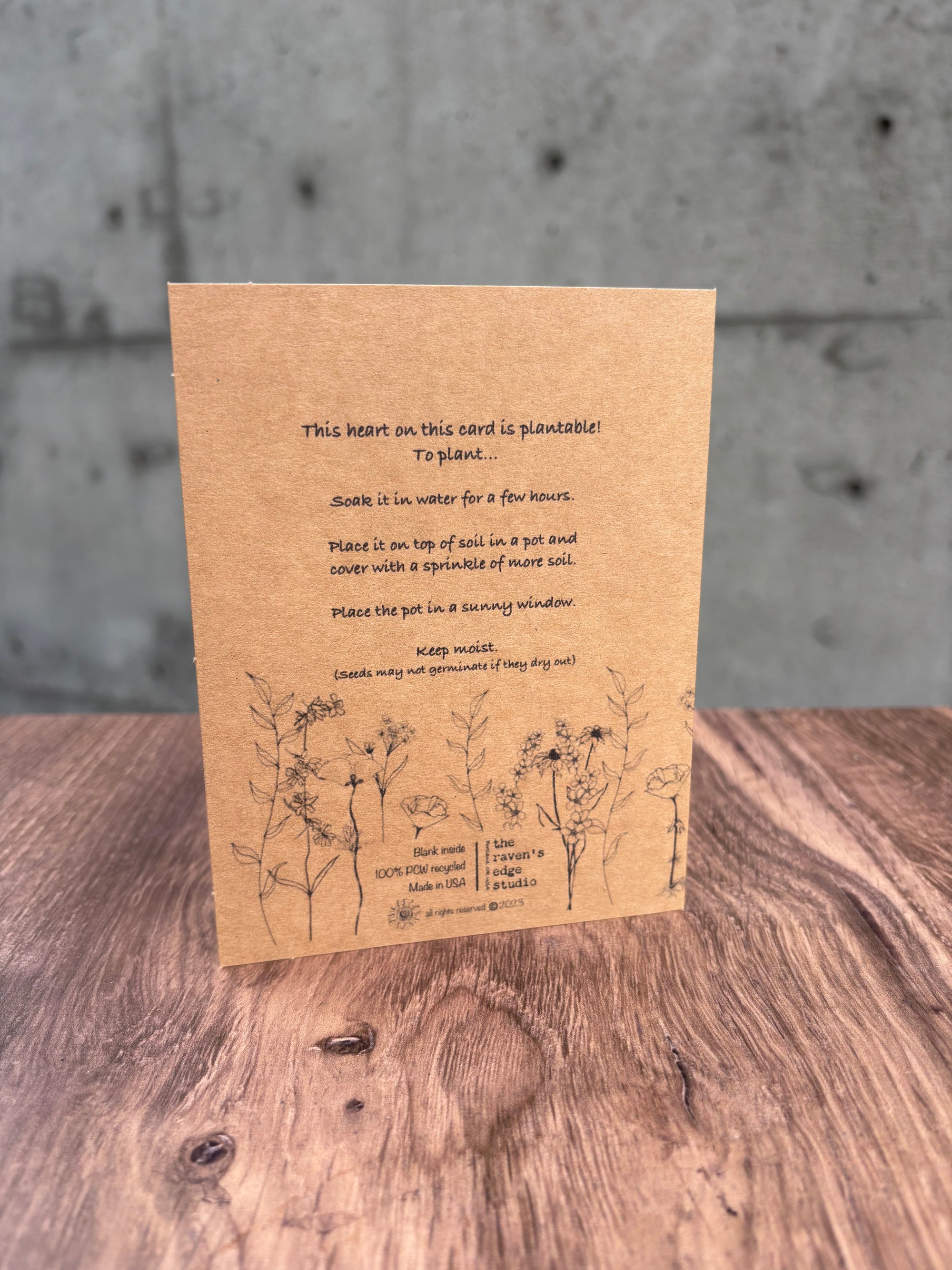 I Love You Plantable Seed Card