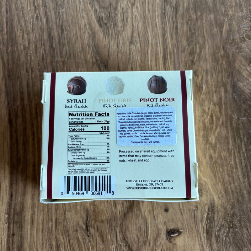 Euphoria Chocolate Company Wine Truffle Sampler