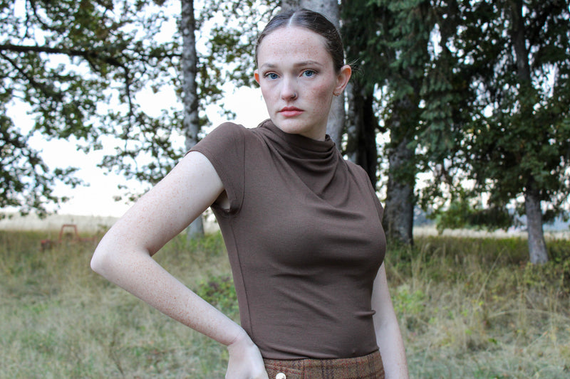 Marrow Mock Cowl Neck Top