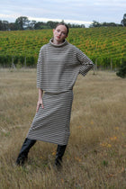 Alder Knit Striped Pencil Maxi Skirt
