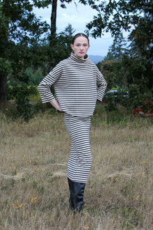 Alder Knit Striped Pencil Maxi Skirt