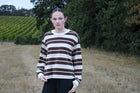 Low Tide Multi Striped Crew Neck Long Sleeve Top
