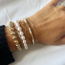 Golden Hour Hammered Paperclip Gold Filled Chain Bracelet