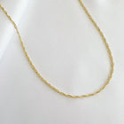 Gold Filled Rope Chain Necklace 18 in