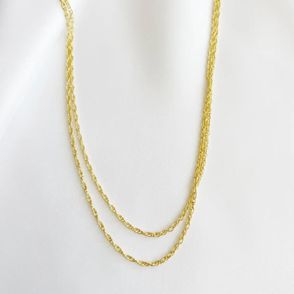 Gold Filled Rope Chain Necklace 18 in