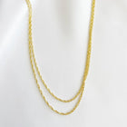 Gold Filled Rope Chain Necklace 18 in