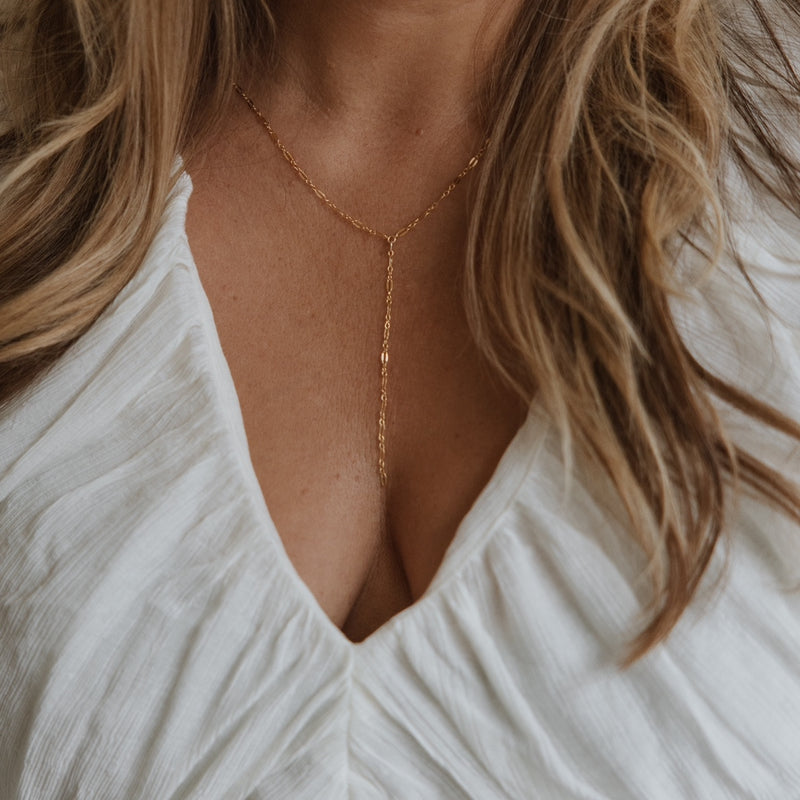 Prairie Sky Sequin Chain Gold Filled Necklace