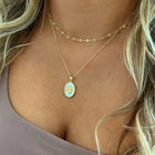 Starlight Sequin Layering Gold Filled Necklace