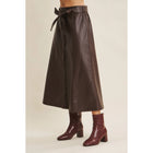 Horizon Vegan Leather Midi Skirt