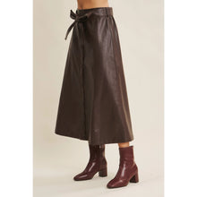 Horizon Vegan Leather Midi Skirt