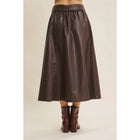 Horizon Vegan Leather Midi Skirt