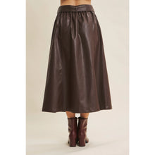 Horizon Vegan Leather Midi Skirt