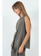 Flint Overlap Detailed Sleeveless Top