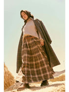 Saltwind Plaid Flannel Maxi Skirt