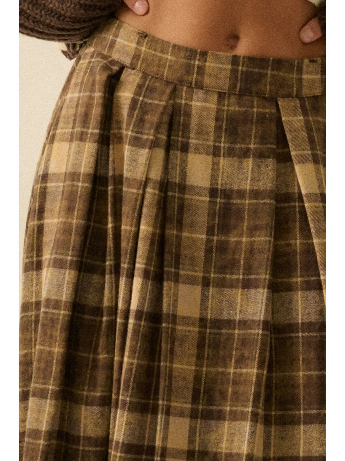 Saltwind Plaid Flannel Maxi Skirt