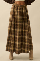 Saltwind Plaid Flannel Maxi Skirt