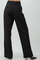 Waveform Pleated Wrap Over Adjustable Belt Trousers