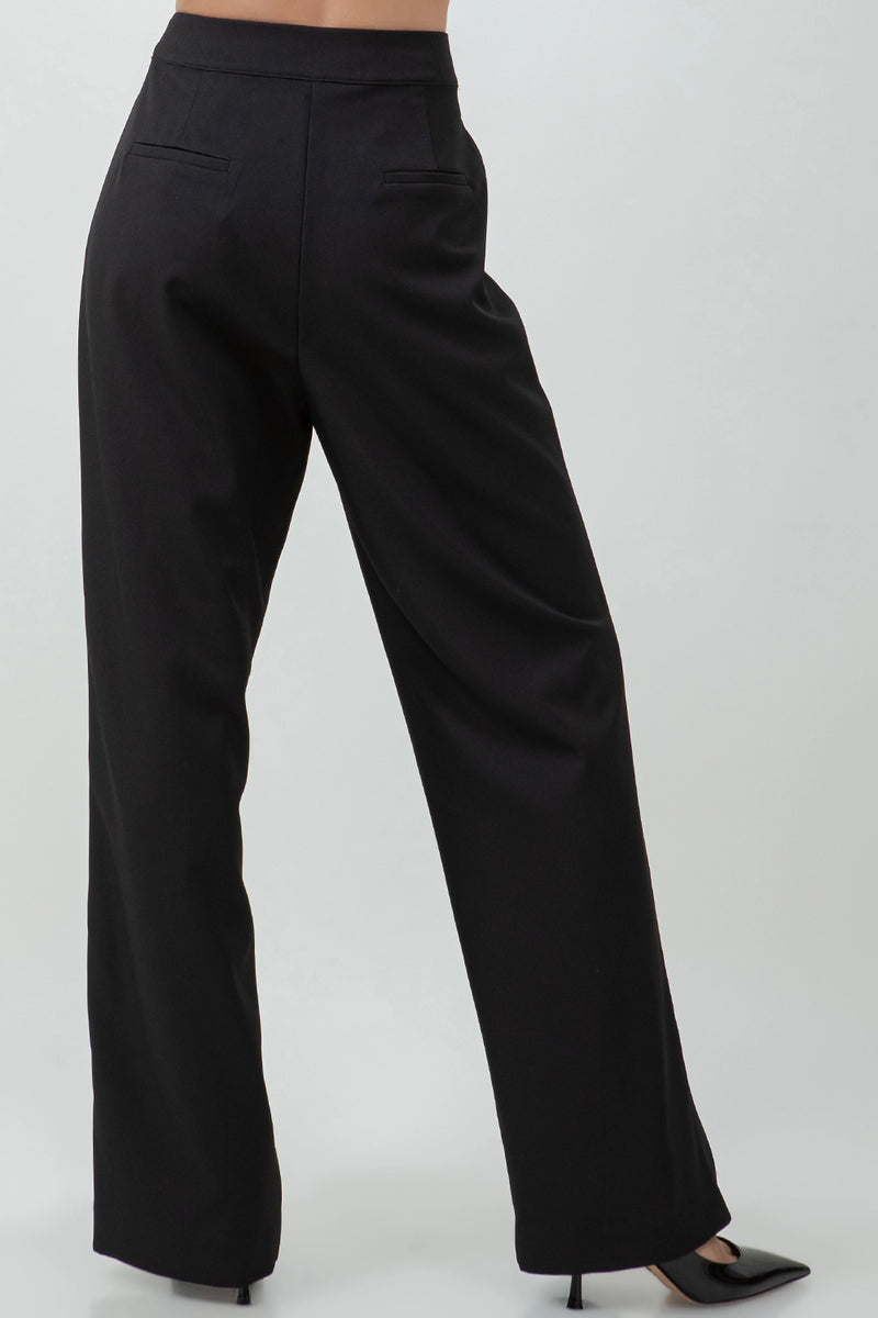 Waveform Pleated Wrap Over Adjustable Belt Trousers