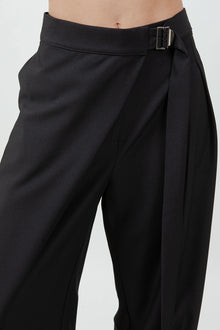 Waveform Pleated Wrap Over Adjustable Belt Trousers