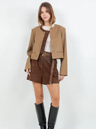 Shoreline High Waist Paper Bag Shorts