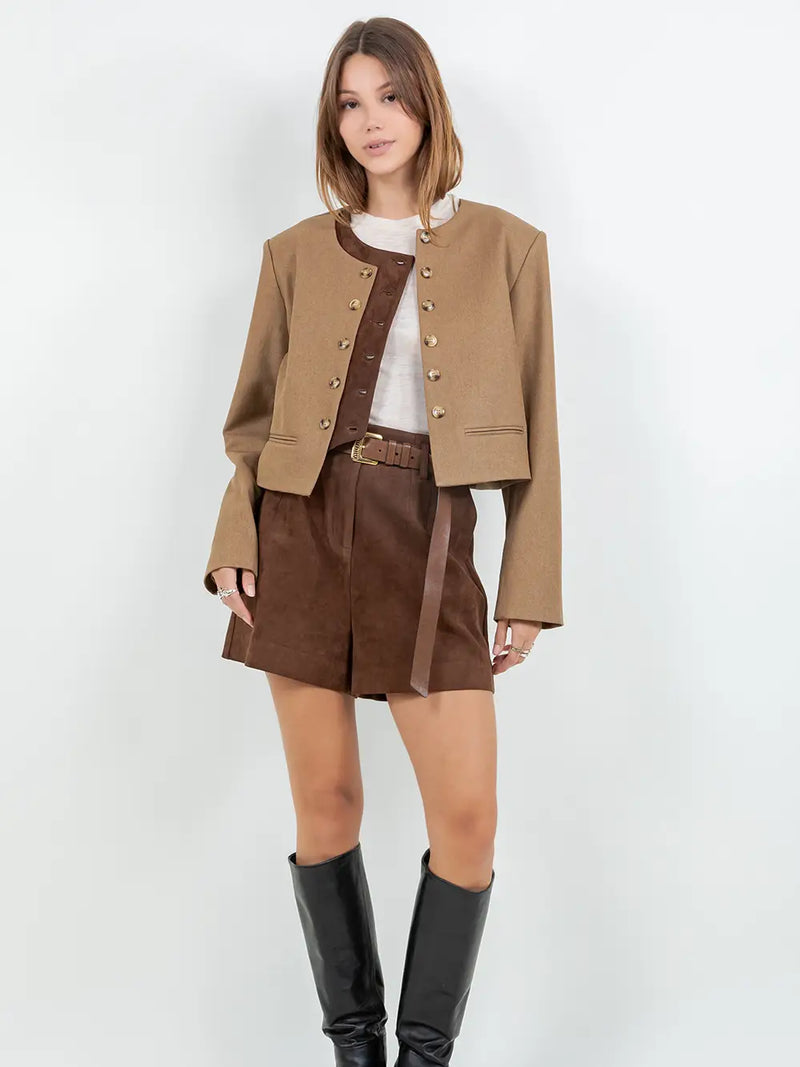 Shoreline High Waist Paper Bag Shorts